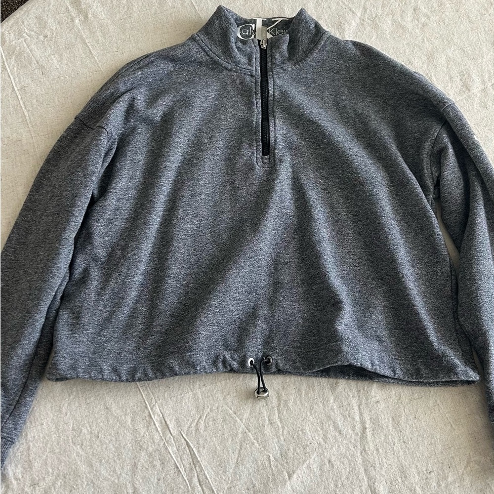 Calvin Klein Women's Charcoal Quarter-Zip Sweatshirt